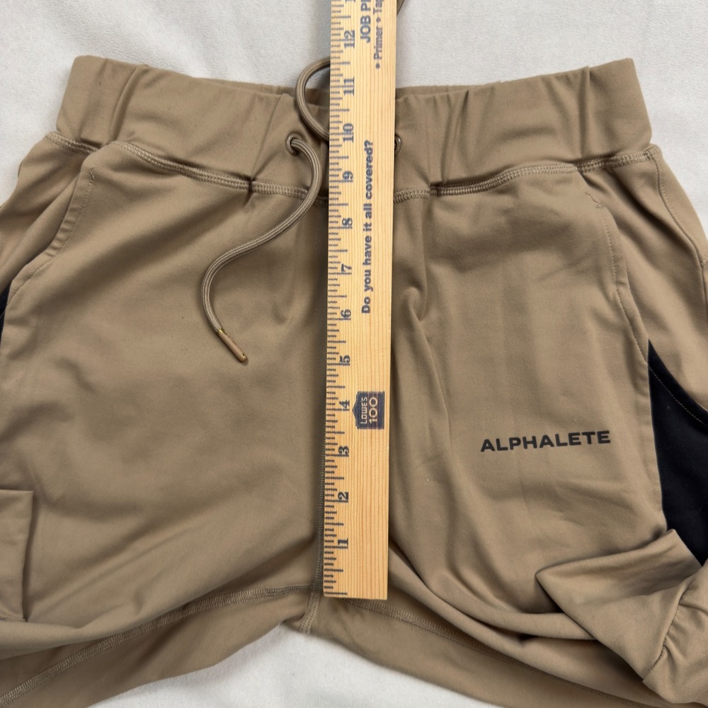 Alphalete Mens Joggers‎ Tan Black Athletic Training Pants Size Small 1393 - Picture 5 of 7